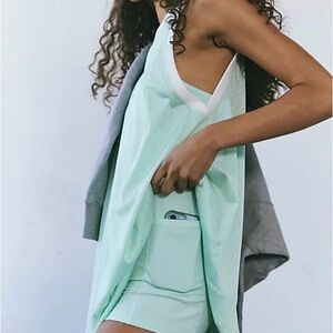 Free people movement pistachio romper dress